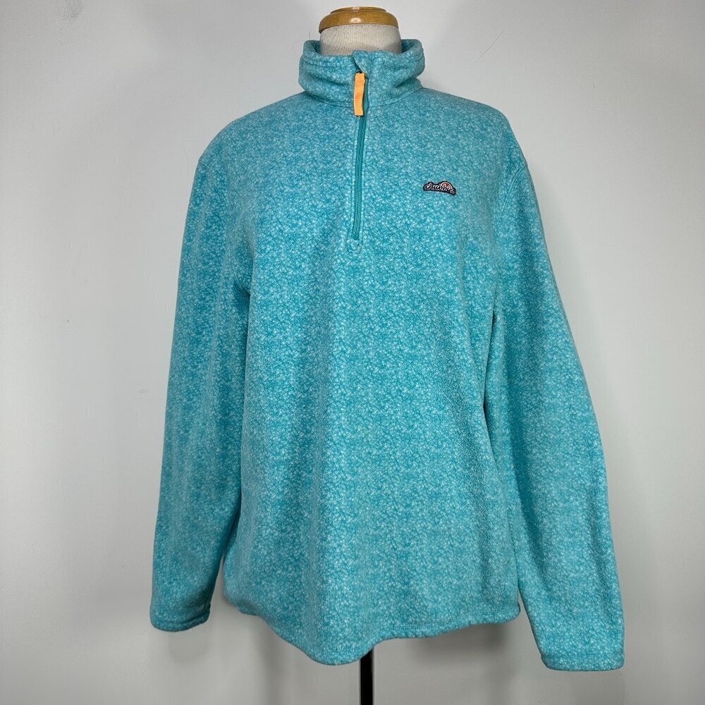 Chubbies Fleece Pullover Mens Large The Tundra Quater-Zip Blue